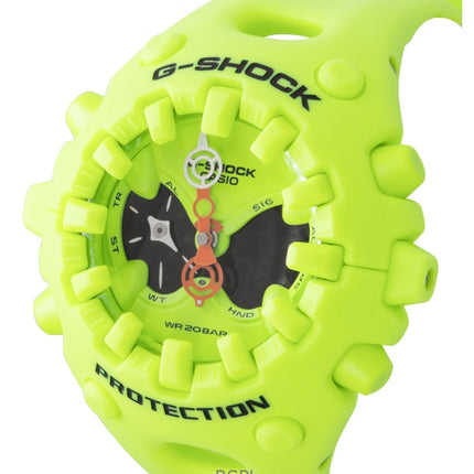 Montre unisexe Casio G-Shock analogique numérique avec bracelet en résine et cadran vert, quartz GA-V01-9A, 200 m
