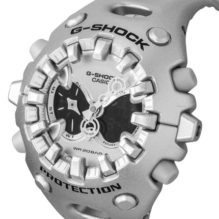 Montre Casio G-Shock analogique numérique, bracelet en résine, cadran argenté, quartz, GA-V01A-8A, 200 m, unisexe
