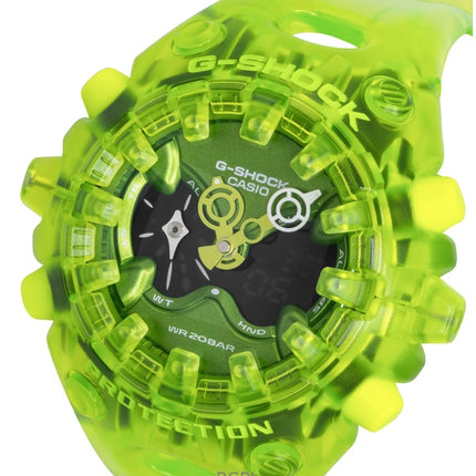 Montre homme Casio G-Shock GA-V01SKE-3A, bracelet en résine, affichage analogique et numérique, cadran vert, mouvement à quartz, étanche à 200 m.