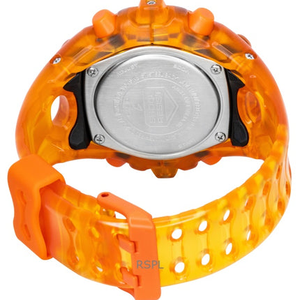 Montre homme Casio G-Shock GA-V01SKE-4A, bracelet en résine, affichage analogique et numérique, cadran orange, mouvement à quartz, étanche à 200 m.