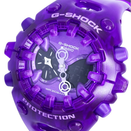 Montre homme Casio G-Shock GA-V01SKE-6A, bracelet en résine, affichage analogique et numérique, cadran violet, mouvement à quartz, étanche à 200 m.