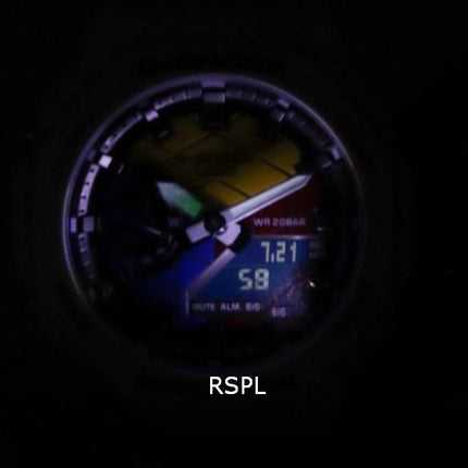 Casio RUBIK&#39,S x G-Shock Édition Limitée Analogique Numérique Cadran Coloré Quartz GAE-2100RC-1A GAE2100RC1 200M Montre Homme