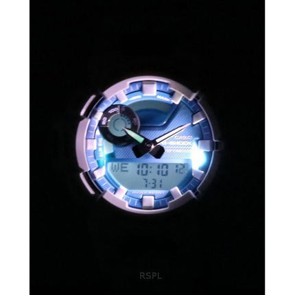 Montre Casio G-Shock G-Squad analogique numérique pour smartphone avec bracelet en résine biosourcée, cadran bleu, quartz, 200 m