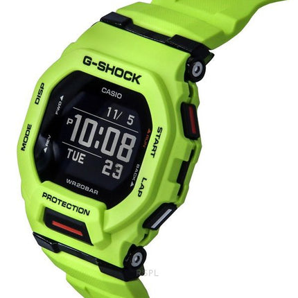 Montre Casio G-Shock G-Squad Digital Smartphone Link Bracelet en résine jaune Quartz GBD-200-9 200M pour homme