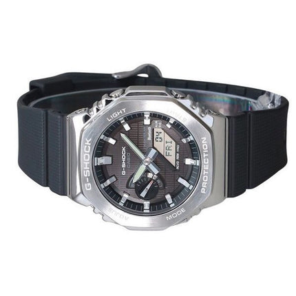 Montre Casio G-Shock G-Steel analogique numérique pour smartphone avec bracelet en résine biosourcée, cadran noir, Tough Solar G