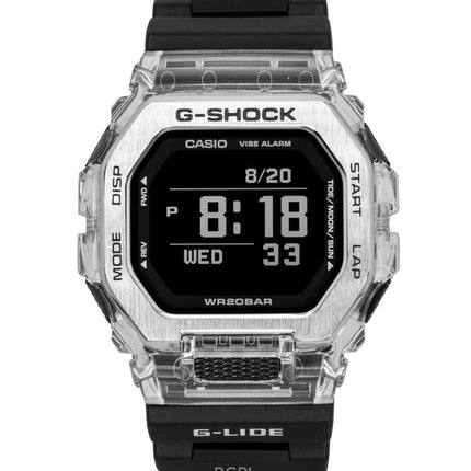 Montre unisexe Casio G-Shock G-Lide Digital Smartphone Link avec bracelet en résine et quartz GBX-100S-1, 200 m