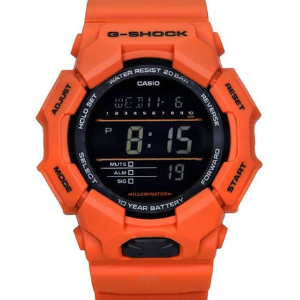 Montre Casio G-Shock Digital Bio-Based Orange Resin Strap Cadran Noir Quartz GD-010-4 200M Homme