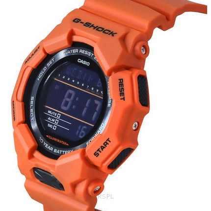 Montre Casio G-Shock Digital Bio-Based Orange Resin Strap Cadran Noir Quartz GD-010-4 200M Homme