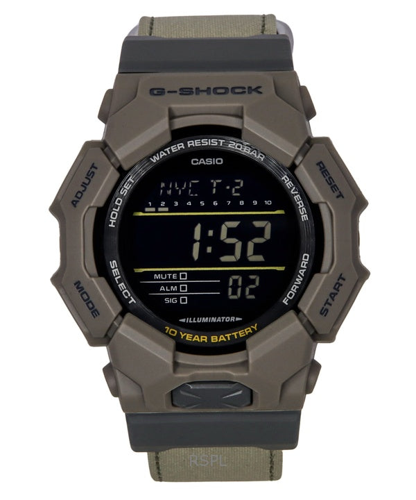 Montre Casio G-Shock Digital à quartz pour homme GD-010CE-5, bracelet en tissu, 200 m