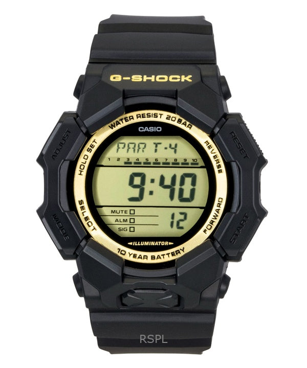 Montre homme Casio G-Shock GD-010GB-1A9 avec bracelet en résine biosourcée, mouvement à quartz numérique et étanchéité 200 m.