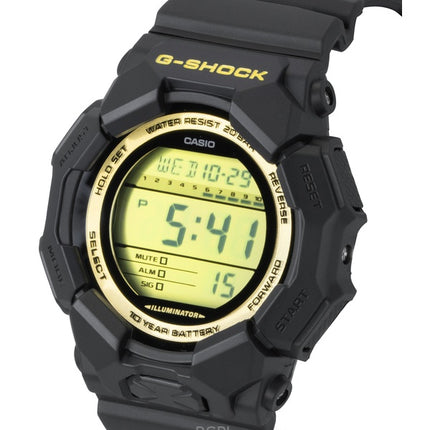 Montre homme Casio G-Shock GD-010GB-1A9 avec bracelet en résine biosourcée, mouvement à quartz numérique et étanchéité 200 m.