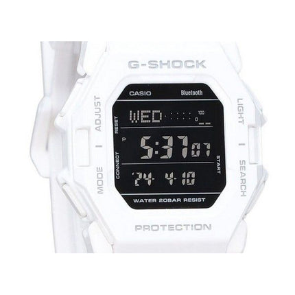 Casio G-Shock Digital Smartphone Link Bracelet en résine blanche Quartz GD-B500-7 200M Montre pour homme