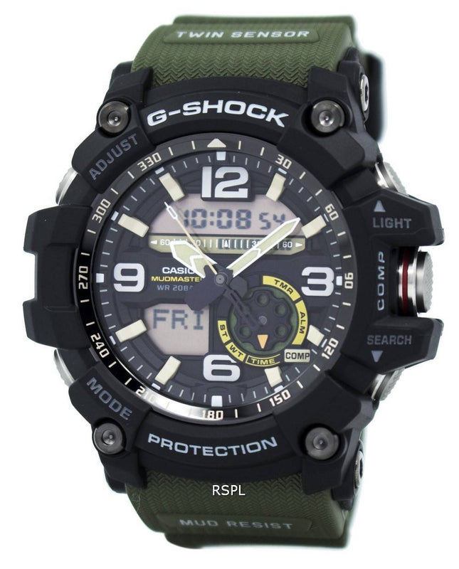 Montre Casio G-Shock MudMaster analogique numérique jumelles capteur GG-1000-1A3 Hommes