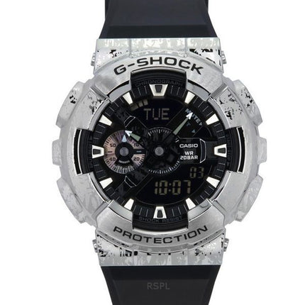 Casio G-Shock G-Steel Analogique Numérique Grunge Camouflage Résine Bracelet Cadran Noir Quartz GM-110GC-1A 200M Montre Pour Hom