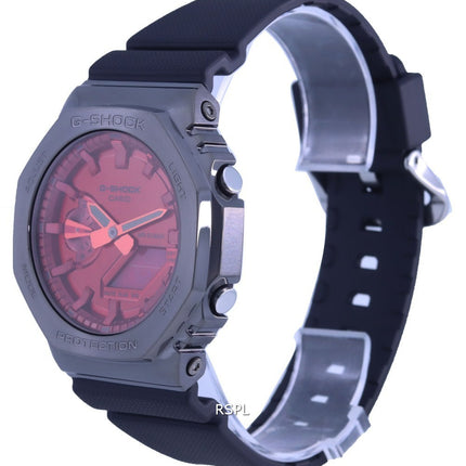 Montre Casio G-Shock World Time Analogique Numérique Métal Couvert GM-2100B-4A GM2100B-4 200M Femme