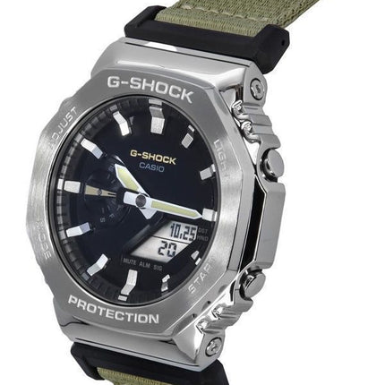 Montre pour homme Casio G-Shock Utility Metal Collection analogique numérique bracelet en tissu cadran noir Quartz GM-2100C-5A 2
