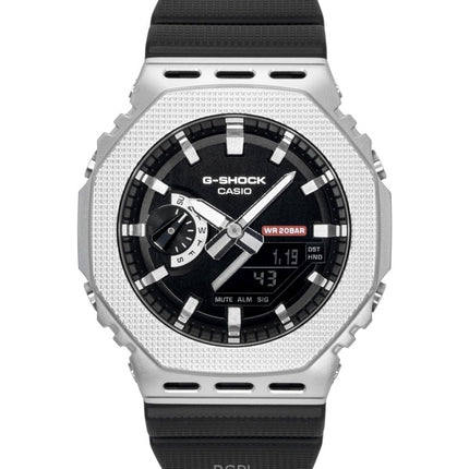 Montre homme Casio G-Shock G-Steel GM-2100M-1A, analogique-numérique, bracelet en résine biosourcée, cadran bleu, mouvement à quartz, étanche à 200 m.
