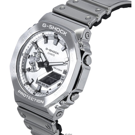 Montre Casio G-Shock G-Steel Fine Metallic Tough Silicone Bracelet Cadran Gris Quartz GM-2100YM-8A 200M Homme