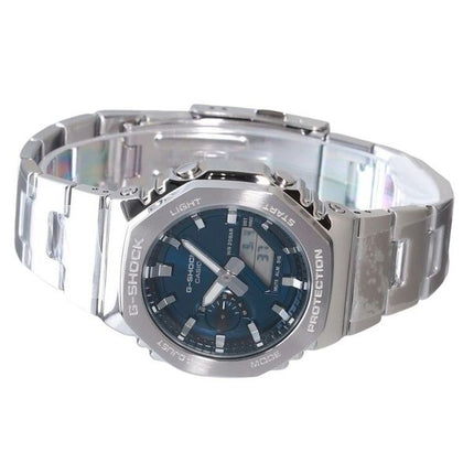 Montre Casio G-Shock G-Steel analogique numérique à quartz avec cadran bleu GM-2110D-2B 200M pour homme