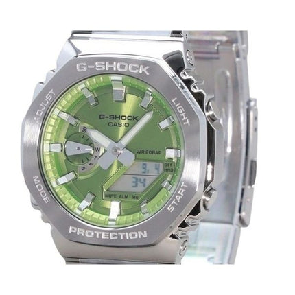 Montre Casio G-Shock G-Steel analogique numérique à quartz avec cadran vert GM-2110D-3A 200M pour homme