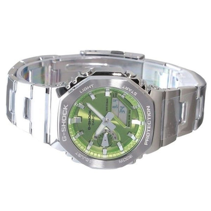 Montre Casio G-Shock G-Steel analogique numérique à quartz avec cadran vert GM-2110D-3A 200M pour homme