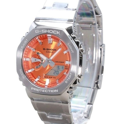 Montre Casio G-Shock G-Steel analogique numérique à quartz avec cadran orange GM-2110D-4A 200M pour homme