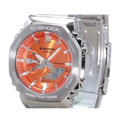 Montre Casio G-Shock G-Steel analogique numérique à quartz avec cadran orange GM-2110D-4A 200M pour homme