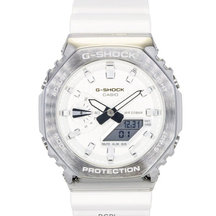 Montre homme Casio G-Shock G-Steel analogique-numérique édition limitée cadran blanc quartz GM-2110SH-7A 200M