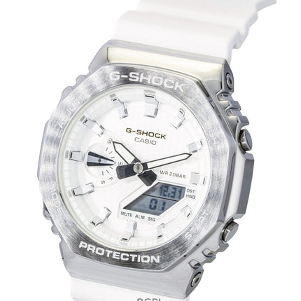 Montre homme Casio G-Shock G-Steel analogique-numérique édition limitée cadran blanc quartz GM-2110SH-7A 200M