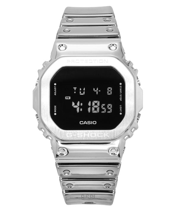 Montre Casio G-Shock G-Steel Digital pour homme, bracelet en silicone résistant et métallisé, quartz, GM-5600YM-8, 200 m
