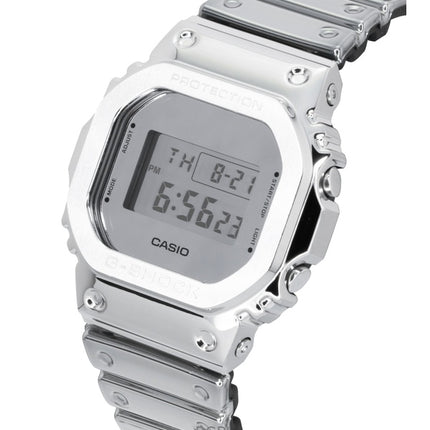 Montre Casio G-Shock G-Steel Fine Metallic Digital avec bracelet en silicone à quartz GM-5600YM-8A8 pour homme, 200 m