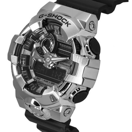 Montre Casio G-Shock G-Steel analogique numérique bracelet en résine cadran argenté à quartz GM-700-1A 200M pour homme