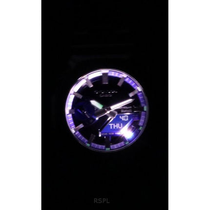 Montre analogique numérique Casio G-Shock pour homme avec cadran bleu et bracelet en métal, solaire, GM-B2100AD-2A, 200 m