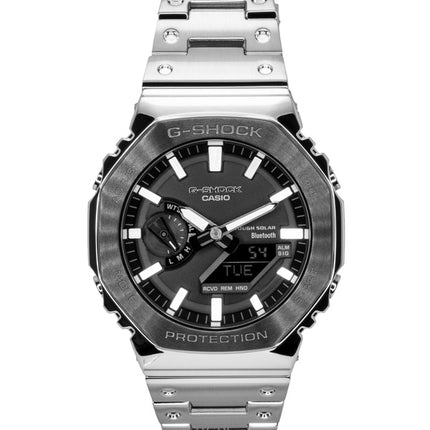 Montre homme Casio G-Shock GM-B2100BT-1A, analogique-numérique, entièrement en métal, avec connexion smartphone, cadran noir et énergie solaire, étanche à 200 m.
