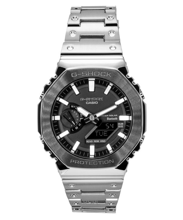 Montre homme Casio G-Shock GM-B2100BT-1A, analogique-numérique, entièrement en métal, avec connexion smartphone, cadran noir et énergie solaire, étanche à 200 m.