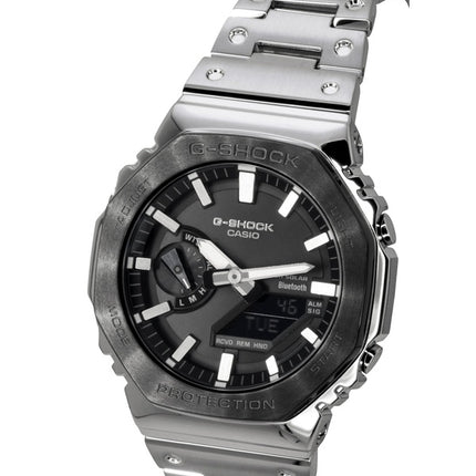 Montre homme Casio G-Shock GM-B2100BT-1A, analogique-numérique, entièrement en métal, avec connexion smartphone, cadran noir et énergie solaire, étanche à 200 m.
