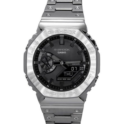Montre pour homme Casio G-Shock analogique numérique entièrement en métal cadran noir solaire GM-B2100D-1A 200M