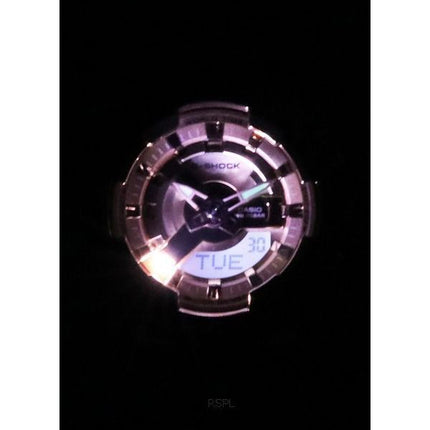 Montre pour femme Casio G-Shock analogique numérique avec bracelet en résine ton or rose GM-S110PG-4A 200