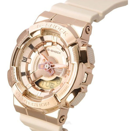 Montre pour femme Casio G-Shock analogique numérique avec bracelet en résine ton or rose GM-S110PG-4A 200