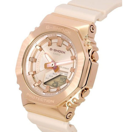 Montre pour femme Casio G-Shock analogique numérique avec bracelet en résine et cadran doré rose GM-S2100PG-4A 200M