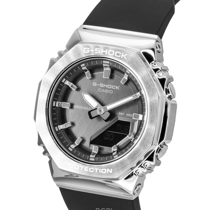 Montre Casio G-Shock GM-S2110-1A1 pour femme, analogique-numérique, en résine biosourcée, cadran noir, mouvement à quartz, étanche à 200 m.