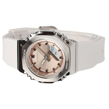 Montre analogique numérique Casio G-Shock en résine biosourcée avec bracelet en acier inoxydable et cadran doré à quartz GM-S211