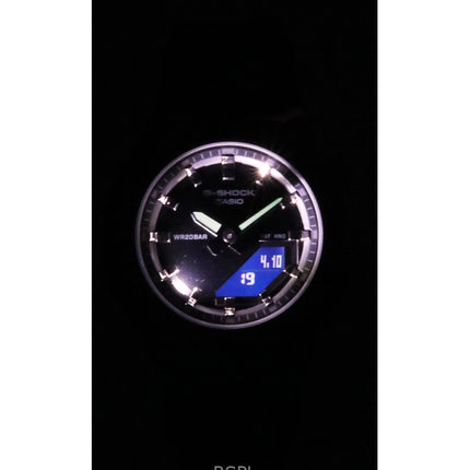 Montre femme Casio G-Shock analogique numérique, bracelet en résine biosourcée, cadran noir, quartz, GM-S2110B-8A, 200 m