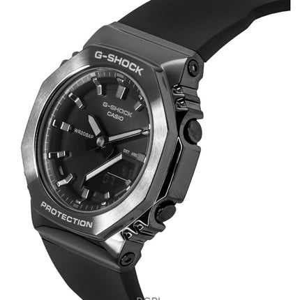Montre femme Casio G-Shock analogique numérique, bracelet en résine biosourcée, cadran noir, quartz, GM-S2110B-8A, 200 m