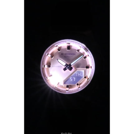 Montre femme Casio G-Shock analogique numérique, bracelet en résine biosourcée, cadran doré, quartz, GM-S2110PG-1A4, 200 m