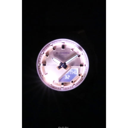 Montre femme Casio G-Shock analogique numérique à quartz, bracelet en résine biosourcée, cadran or rose, GM-S2110PG-4A, 200 m