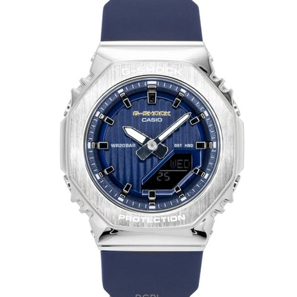 Montre Casio G-Shock Analogique-Numérique Édition Limitée en Résine Bio-Sourcée, Cadran Bleu, Quartz GM-S2110SH-2A, Étanche à 200 m, pour femme