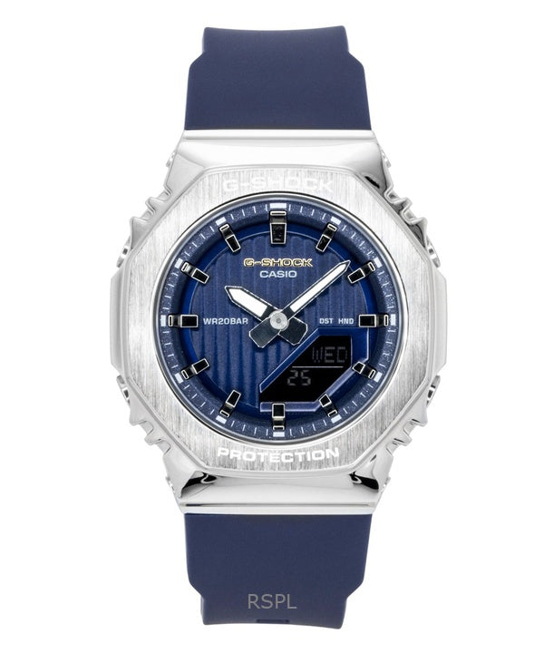 Montre Casio G-Shock Analogique-Numérique Édition Limitée en Résine Bio-Sourcée, Cadran Bleu, Quartz GM-S2110SH-2A, Étanche à 200 m, pour femme