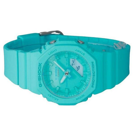 Montre pour femme Casio G-Shock analogique numérique avec bracelet en résine et cadran turquoise GMA-P2100-2A 200M