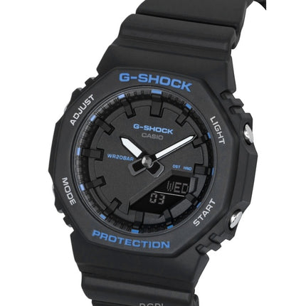 Montre Casio G-Shock pour femme, analogique-numérique, bracelet en résine biosourcée, cadran noir, mouvement à quartz GMA-P2100BA-1A, étanche à 200 m